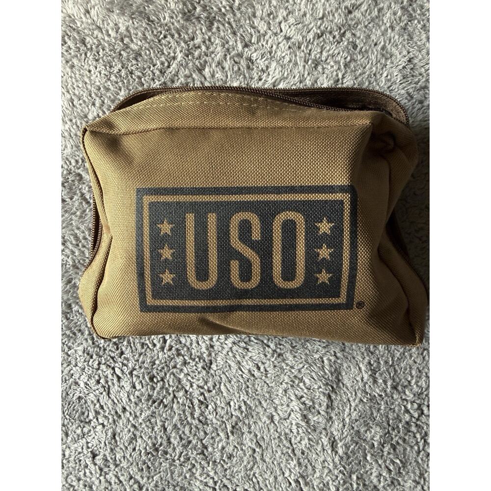 USO Tactical MOLLE Toiletry Bag Military Travel Organizer Pouch Tan 9x6x3